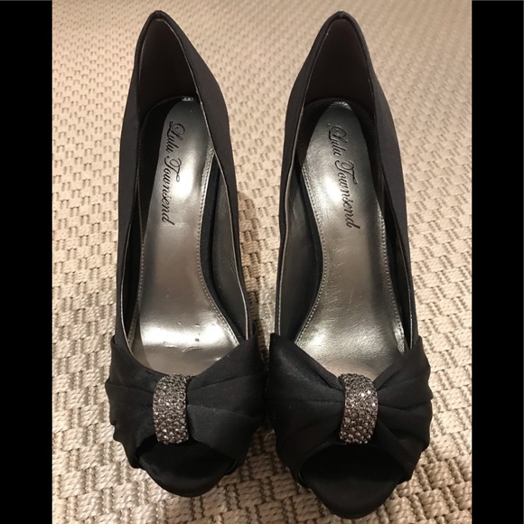 Lulu Townsend black peep toe pumps - Picture 2 of 4